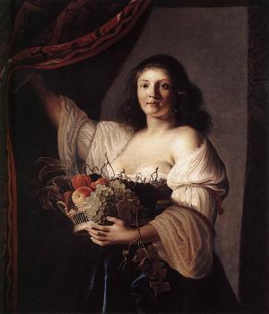 尅利斯蒂安 凡 柯文伯格 Woman with a Basket of Fruit 尅利斯蒂安 凡 柯文伯格 Woman with a Basket of Fruit